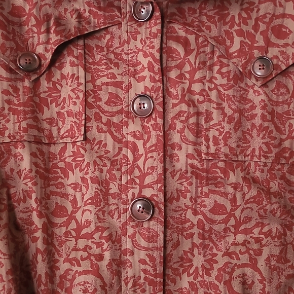 Peruvian Connection Cotton Trench Jacket L - Picture 2 of 4